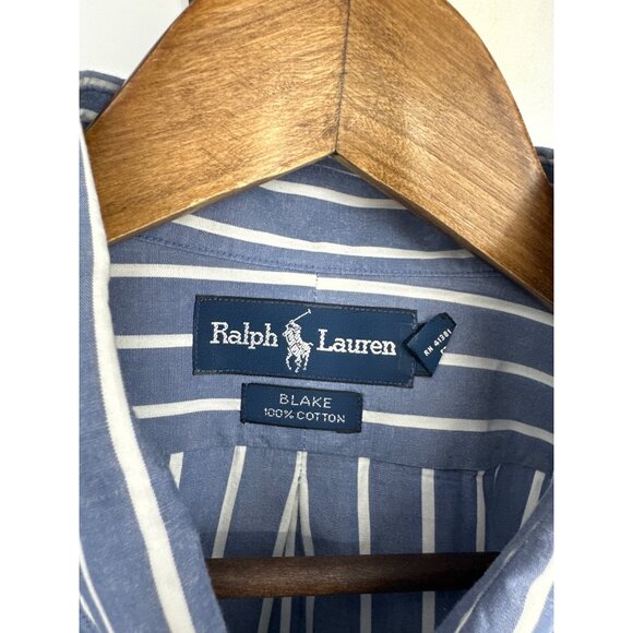 Ralph Lauren Blake Mens Striped Button-Down Long-Sleeve Shirt Size XXL - Picture 4 of 7